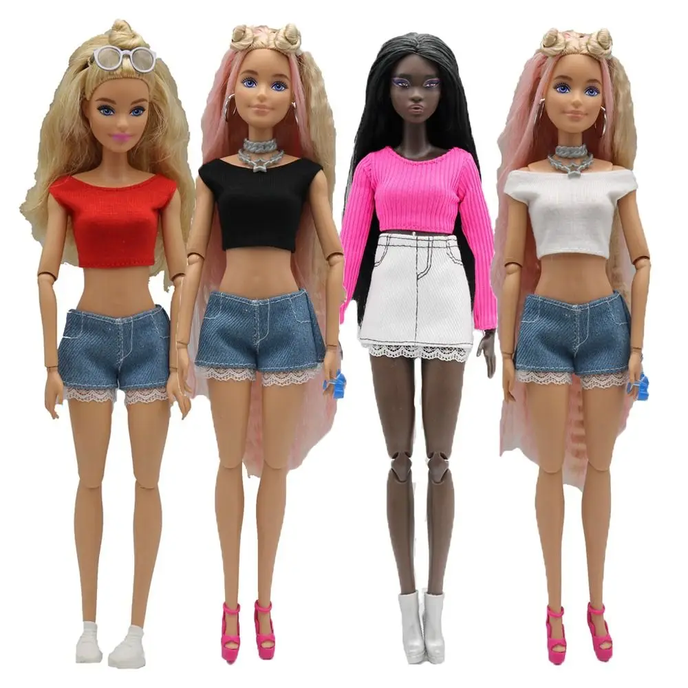Neue modische Jeanshosen für Puppen, Freizeitkleidung, Puppenkleidung, Rock, Zubehör für 28–30 cm große Puppen/11,5-Zoll-Puppen