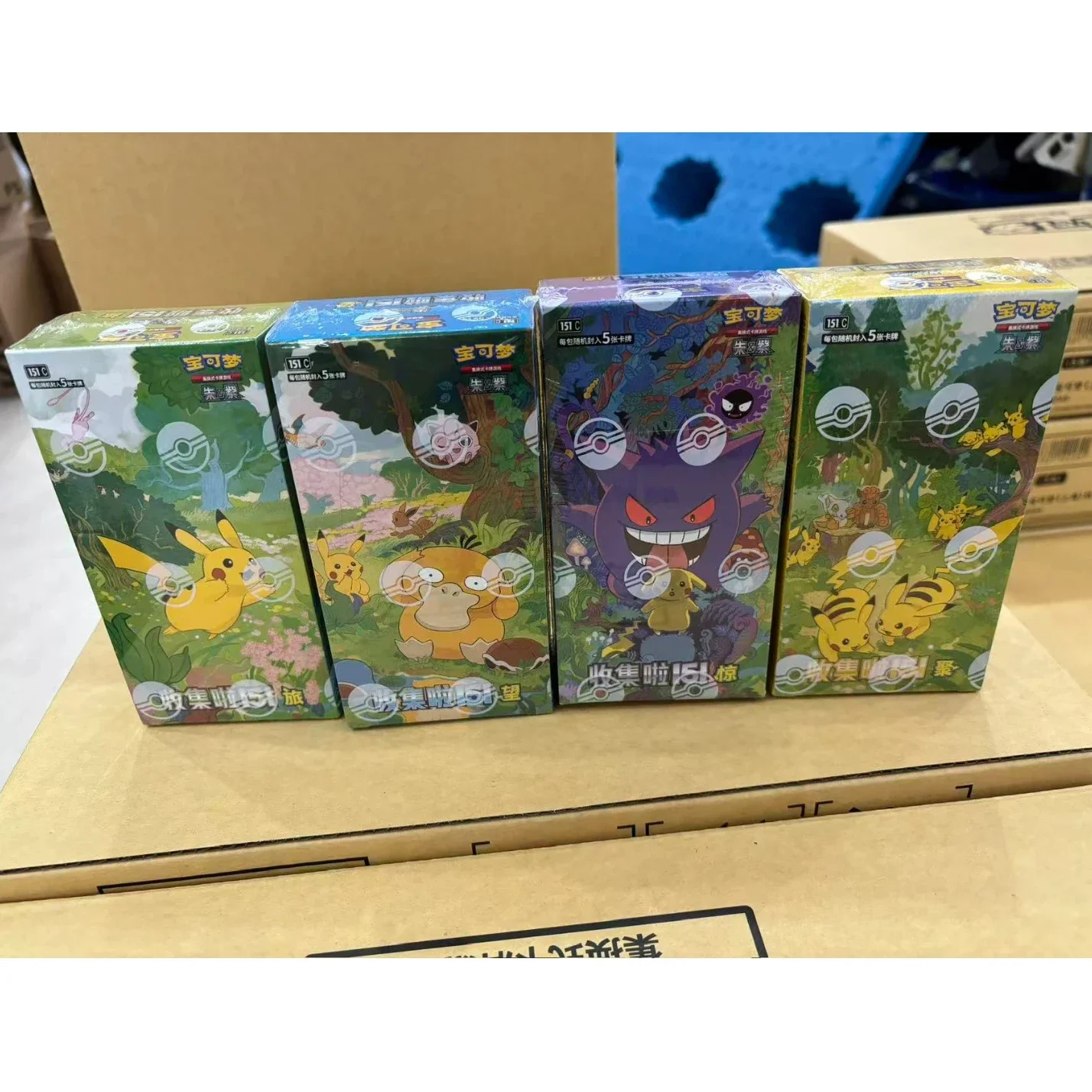 Pokemon Ptcg Vereinfachte chinesische Sammelkarten der Scarlet Violet 151-Serie, seltene Gengar Ponyta-Sammelkarten, Kampfspielkarten, Spielzeug Image
