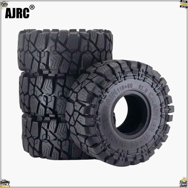 4 Stück 115 mm 1,9 Zoll Gummi-Geländereifen für 1:10 RC Crawler Auto Axial Scx10 90046 Axi03007 Traxxas Trx4 Redcat Gen8 Rgt Image