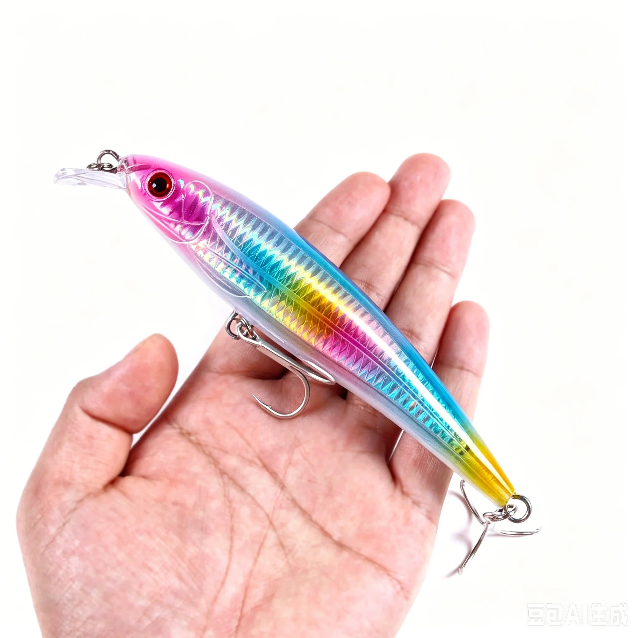 16cm 41,5g Großer Minnow-Angelköder Künstlicher Harter Köder Trolling-Crankbait Laser-Holographischer Meeresfischköder Wobbler 2 # Hochton Image