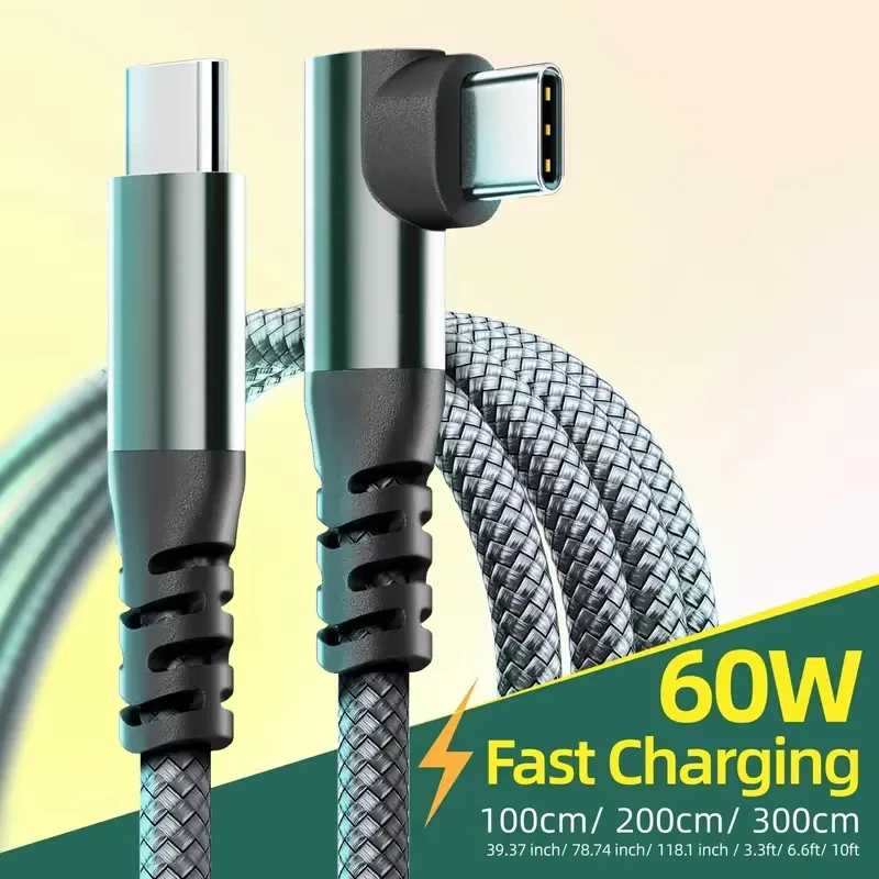 60W PD Schnellladekabel 1 Stück USB-C-Kabel 1M 2M 3M 10FT USB-C-Datenübertragungskabel für iPhone 15 15Plus 15Pro Max Image