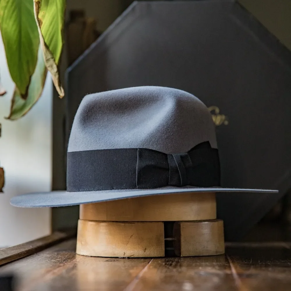 Luxuriöser Fedora-Hut aus Wollfilz im französischen Stil, Unisex, zeitlos, elegant, Herbst- und Wintermode Image