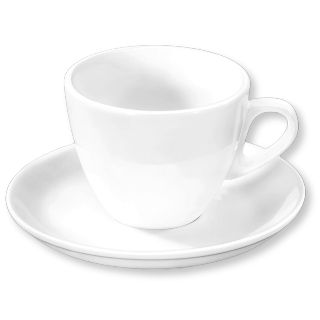 Wilmax England Wilmax Kaffeetasse mit Untertasse 110 ml Weiß Porzellan, 6er Set Image