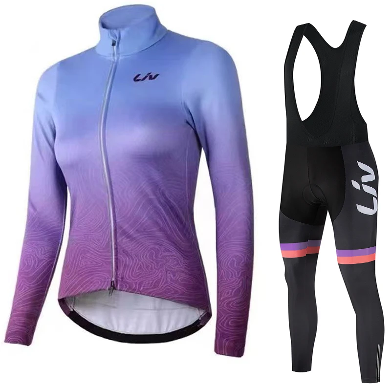 Ensemble de maillot de cyclisme pour femmes LIV, idéal pour l