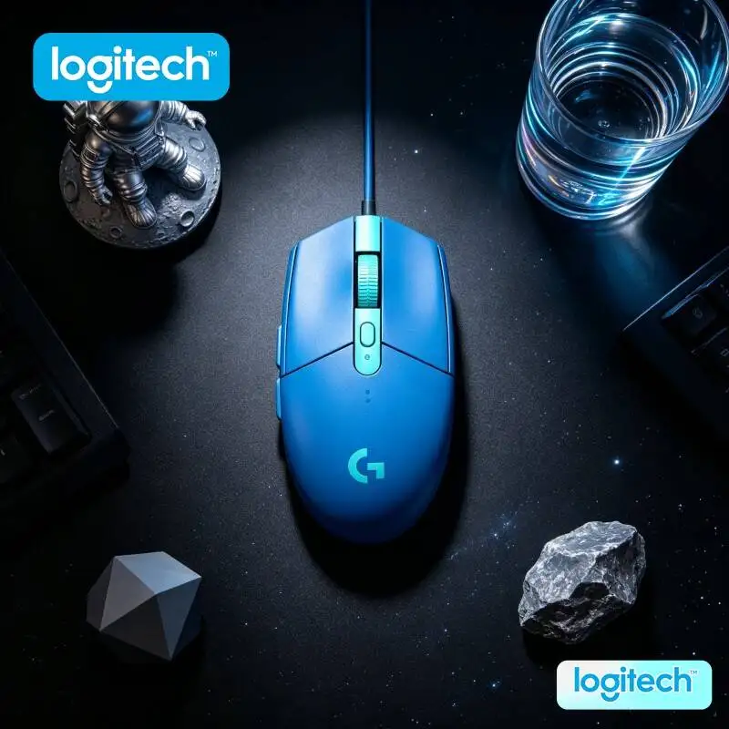 Logitech G203/G102/G402 Logitech G203 Kabelgebundene Optische Gaming-Maus, Leichtes Design, 6 Tasten, DPI-Einstellung, Spiralkabel Image