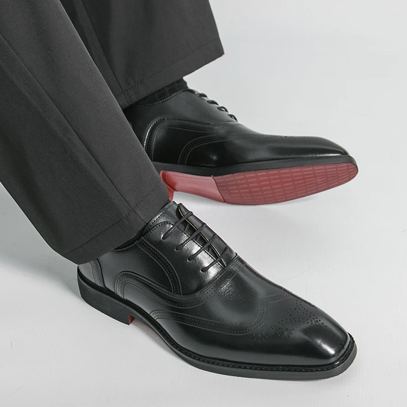 Herren Oxford-Schuhe, PU, ​​einfarbig, niedriger Absatz, professionelle klassische Business-Herrenschuhe, Größe 38–46