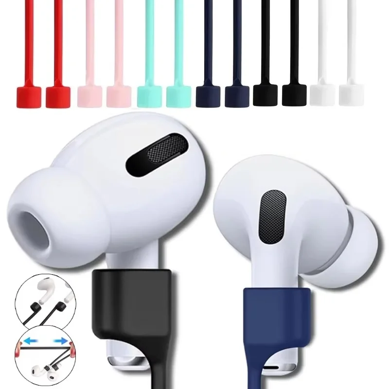 Universelles kabelloses Bluetooth-Kopfhörer-Nackenband für AirPods Pro 1 2 3, magnetisches Anti-Verlust-Silikon-Kopfhörerseil Image