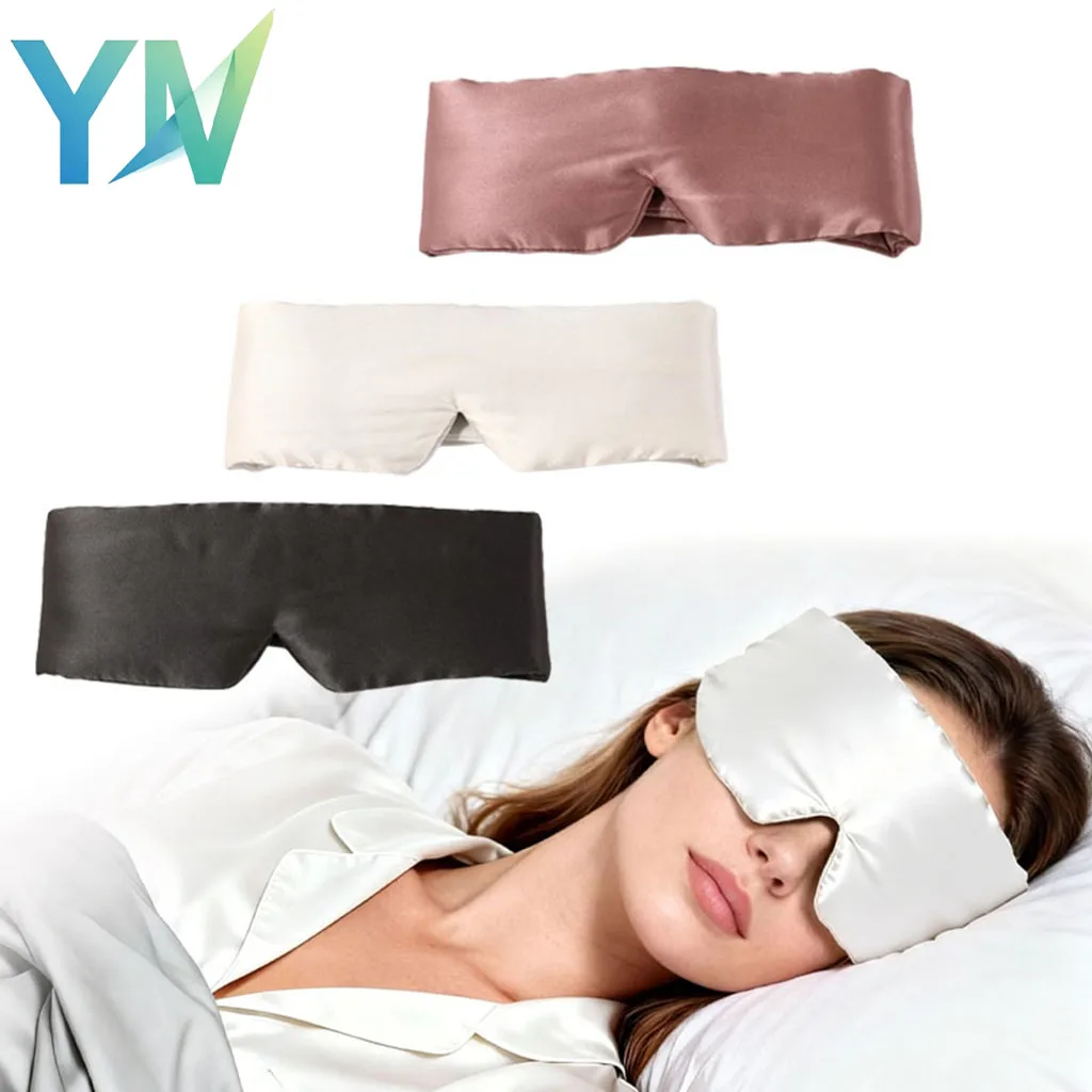 1-10 Stück Weiche Seidenähnliche Schlafmaske für die Nacht, Komfortable Atmungsaktive Augenmaske für Reisen, Büro, Nickerchen, Unisex Image