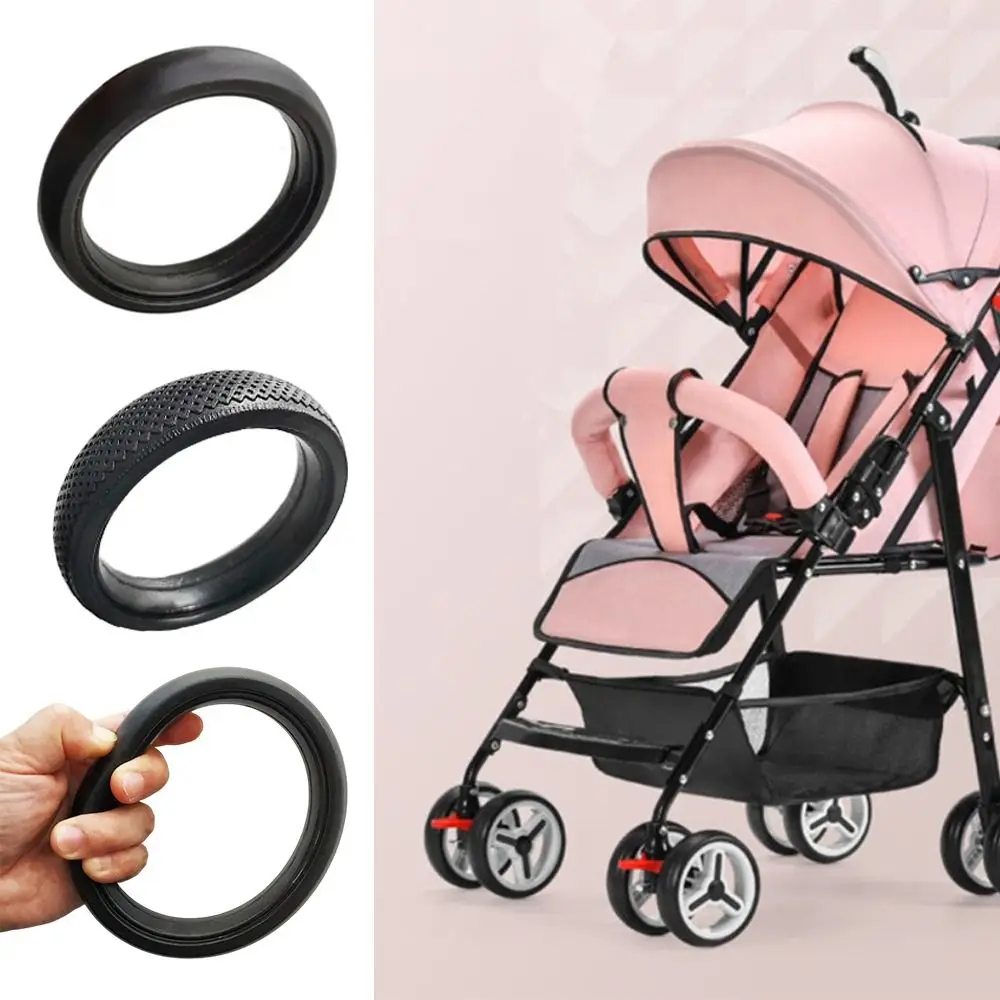 Gummi-Kinderwagenrad mit Geräuschdämpfenden Lagern, Langlebiges Ersatzteil für Babyzenes Yoyo Yoya YuYu Kinderwagen Image