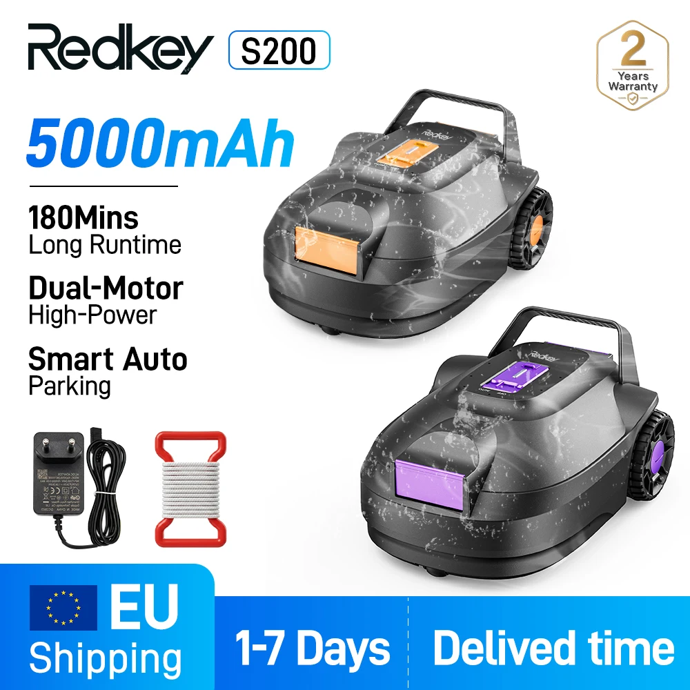Roboter-Poolreiniger Redkey Kabellos Wiederaufladbar Lithium-Akku 5000mAh Routenplanung für Fliesen, PVC, Mosaik, Zement S200 Image