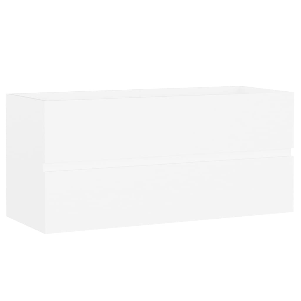 vidaXL Waschbeckenunterschrank Weiß 100x38,5x45 cm Holzwerkstoff Image