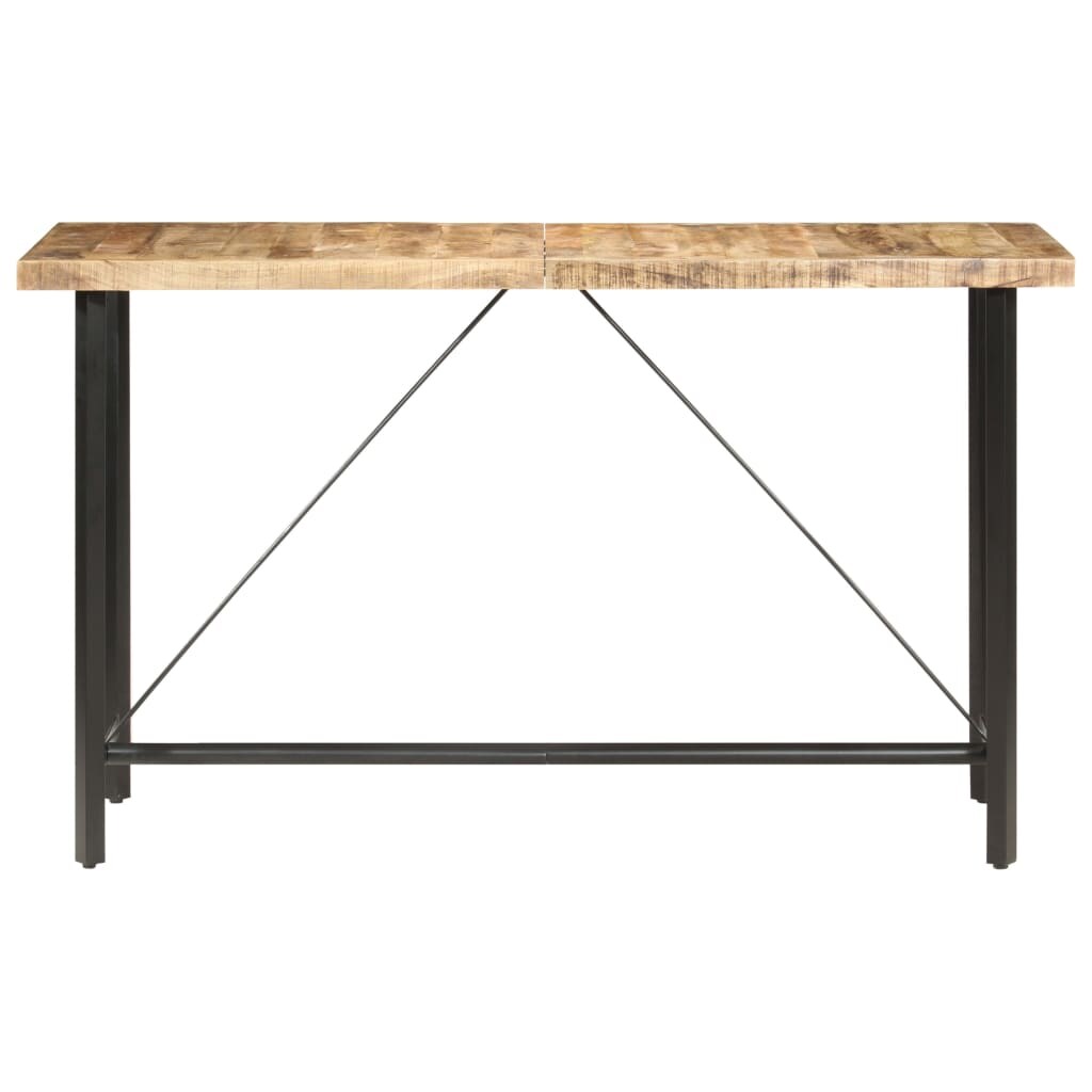 vidaXL Bartisch 180x70x107 cm Rohes Mangoholz Nova Ovale Modell Image