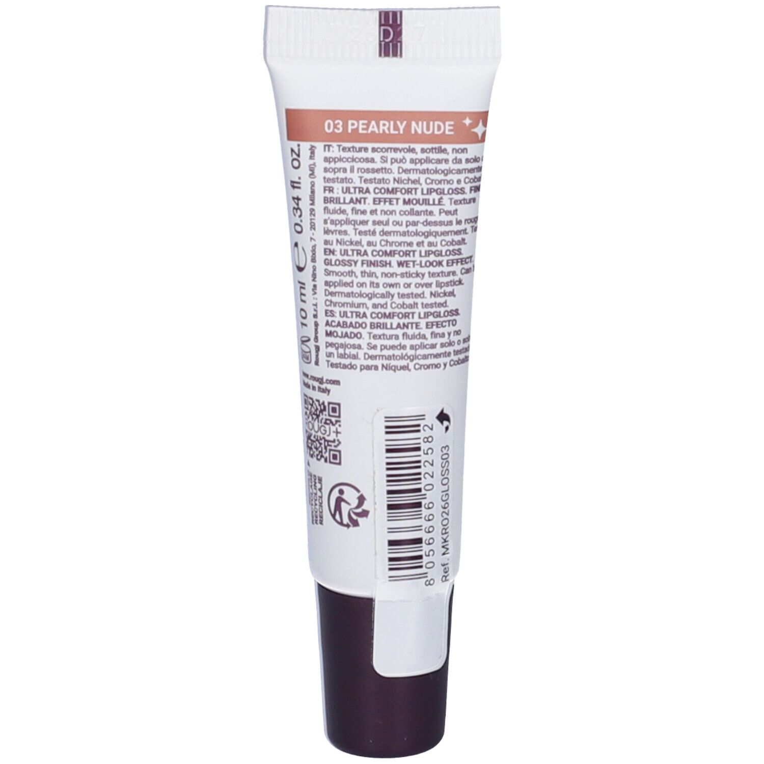 Rougj Rossetto Ultra Comfort Lipgloss Colore 03 Pearly Nude - Risparmi