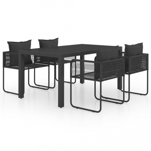 Garten-Essgruppe PVC Rattan | vidaXL : Größe - 5-tlg. Image