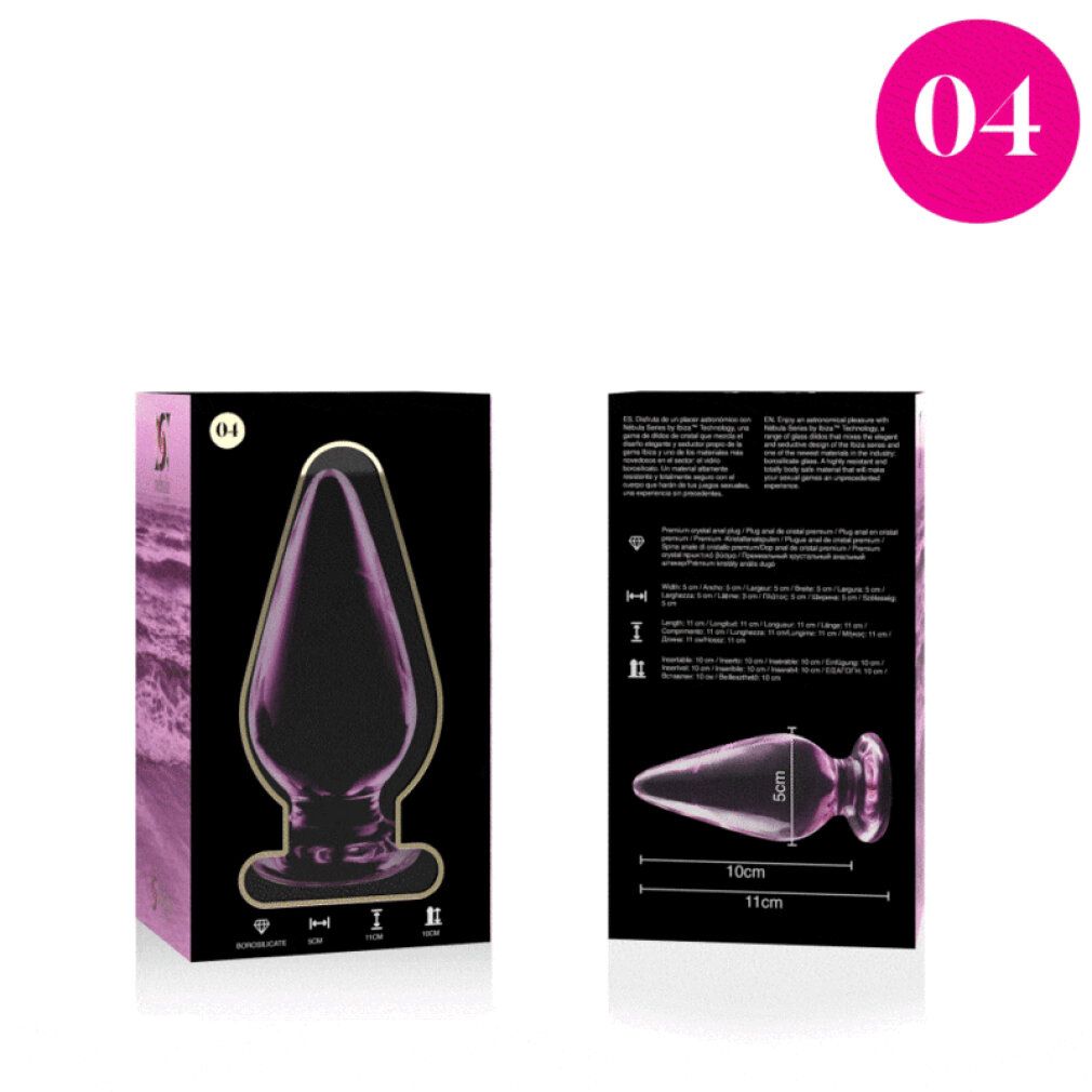 Model 4 anal business borosilicate glas 11 x 5 cm rosa 1 St
