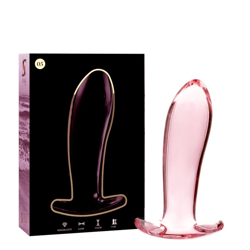 Model 5 anal business borosilicate glas 12,5 x 3,5 cm rosa 1 St