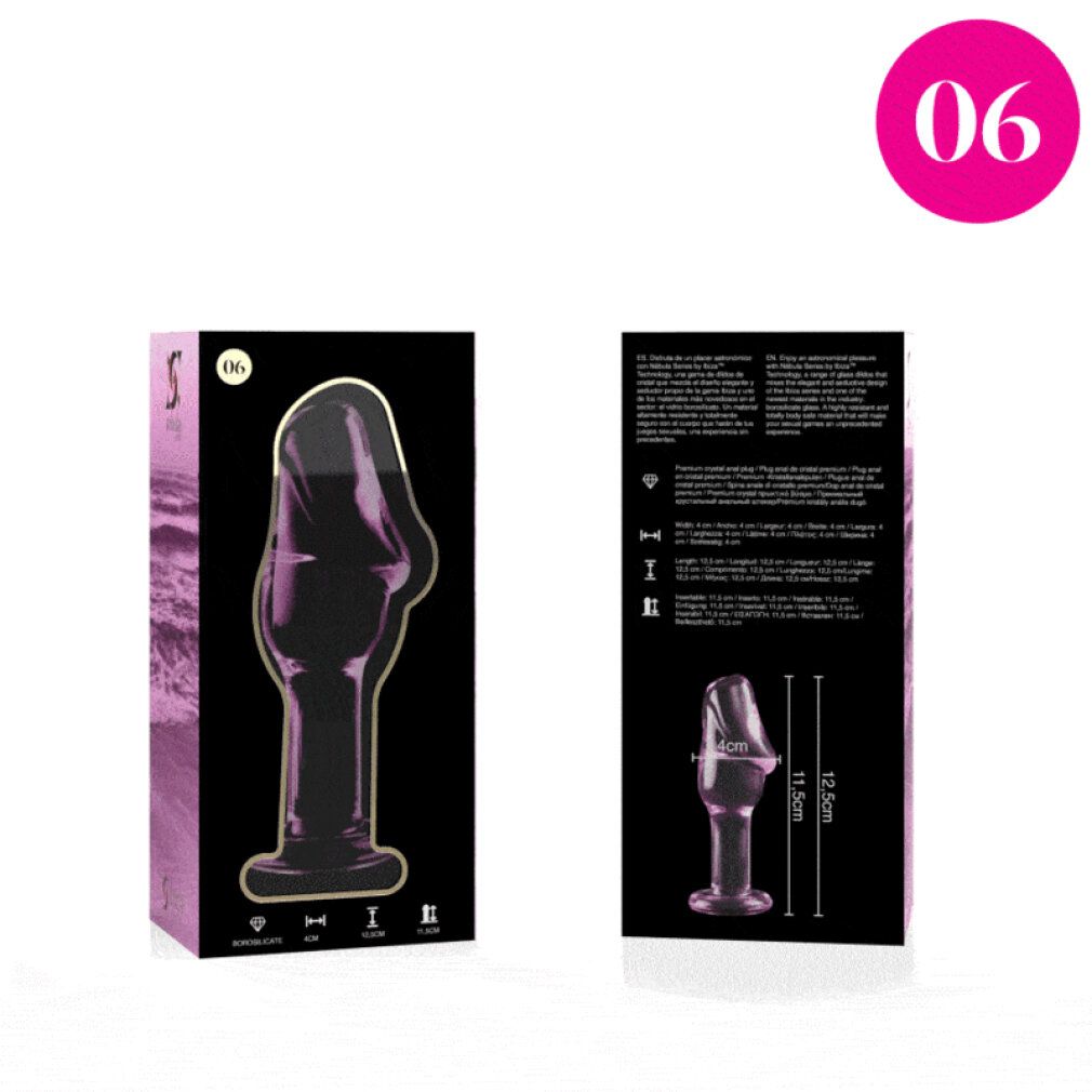 Model 6 anal business borosilicate glas 12,5 x 4 cm rosa 1 St