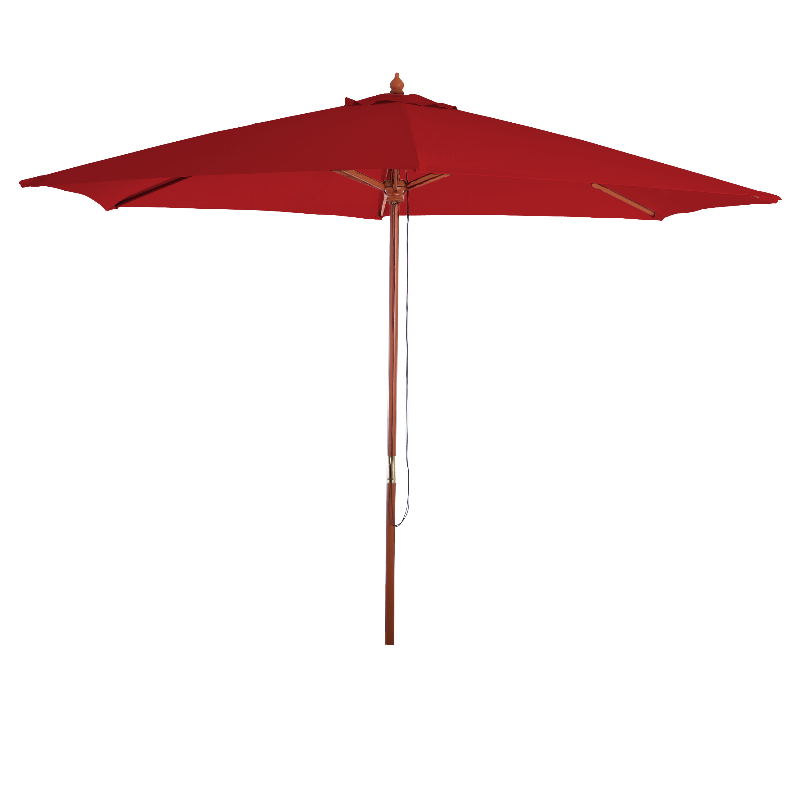 Sonnenschirm Florida, Gartenschirm Marktschirm, Ø 3m Polyester/Holz ~ bordeaux Image