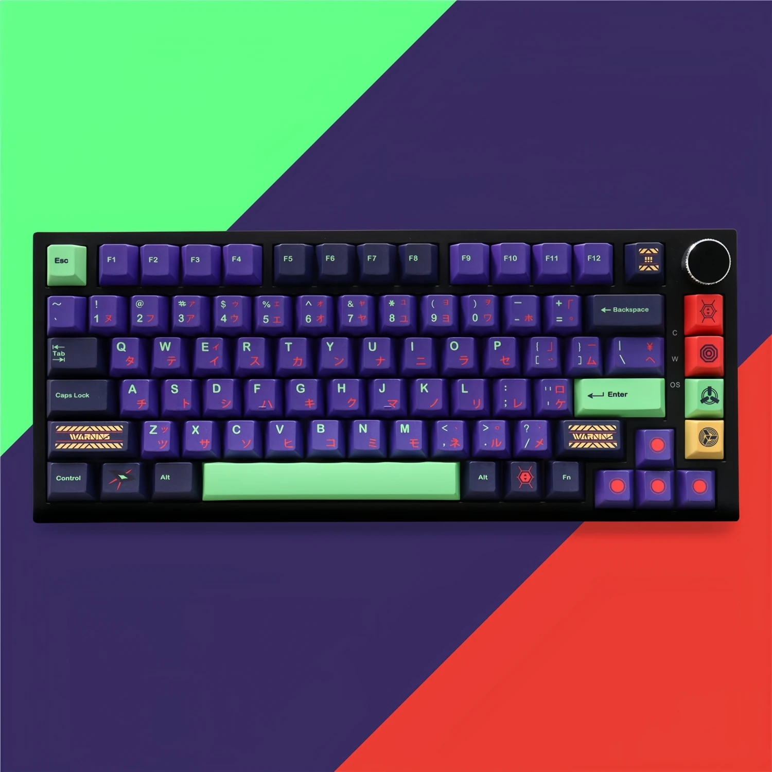 Cartoon Lila Stil Japanische Zeichen Tastenkappen 129 Tasten Cherry Profil Tastenkappen für 87/104/108 Mx Switch Mechanische Tastatur Image