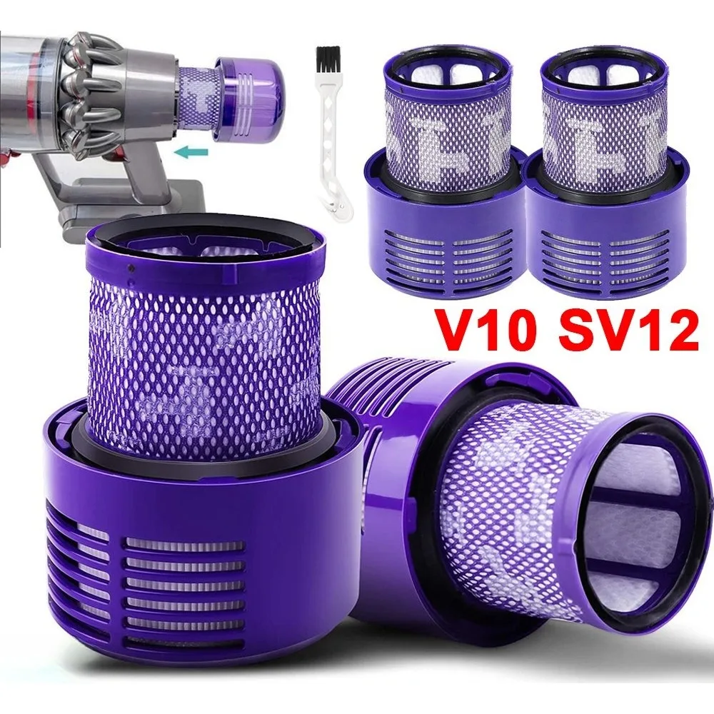 4 Stück Staubsaugerfilter, langlebige, waschbare Ersatzteile, kompatibel mit Dyson V10 SV12 Image