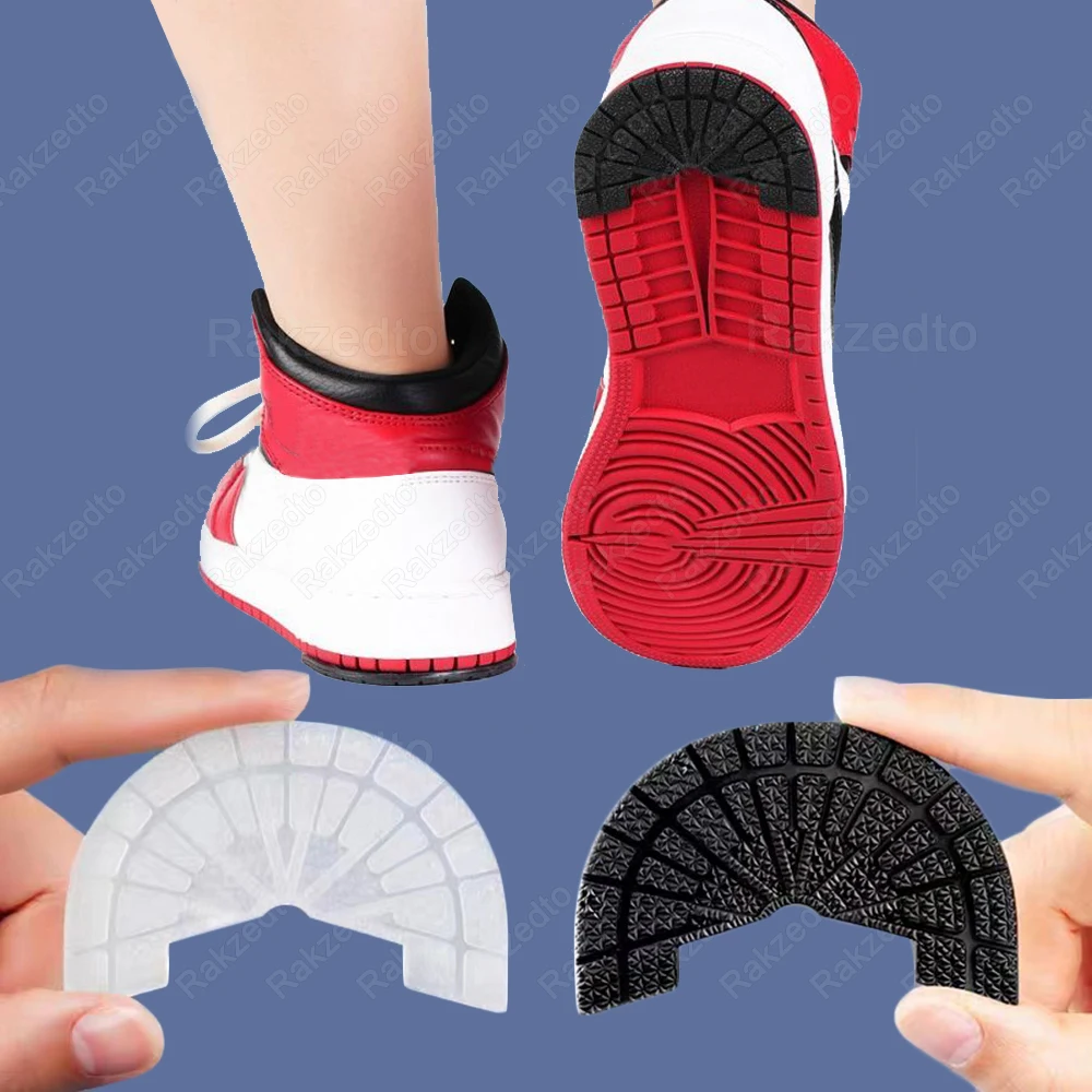 Verschleißfester Sohlenschutz für Turnschuhe, Fersen-Außensohle, Gummisohle, selbstklebende Ersatz-Einlegesohlen für Schuhe, Sohlen-Reparaturaufkleber Image