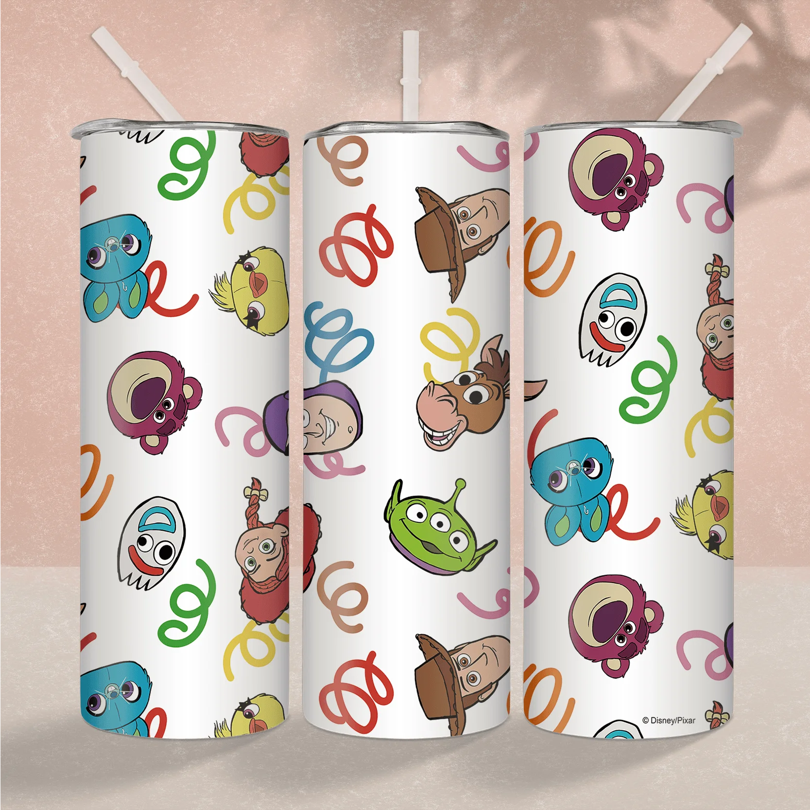1 Stück 20oz Toy Story Charaktere Edelstahl-Becher, Niedlicher Alien Woody Isolierter Wasserbecher mit Strohhalm für Kaffee & Tee Image