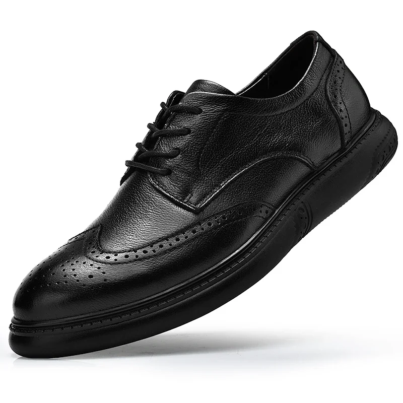Große Größe Herren Formale Echtes Leder Kleid Schuhe Britischen Stilvolle Business Kleid Männer Wohnungen Hohe Qualität Brogues Oxford Schuhe Männer