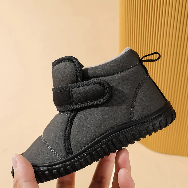 Babyschuhe Outdoor Anti-Rutsch-Winter-Schneestiefel Warm Kleinkind für Kinder Jungen Mädchen Flache Kinder Walking Sprot Running Größe 19-28