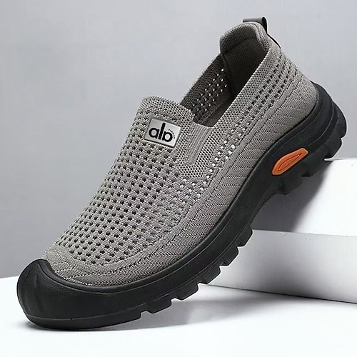 Herren Klassisch Lässig Täglich Stoff Bequem Atmungsaktiv Loafer Schwarz Beige Grau Sommer Frühling Ganzjahres Image