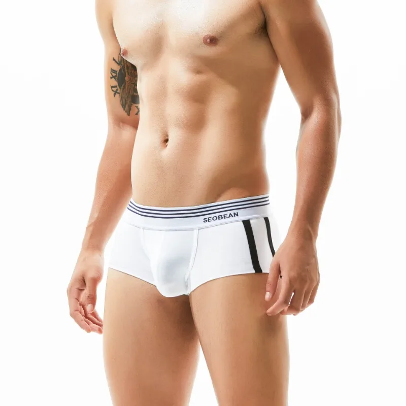 Einfache einfarbige Herren-Boxershorts, Baumwolle, U-konvexe Herren-Boxershorts, bequeme Herren-Boxershorts 80207 Image