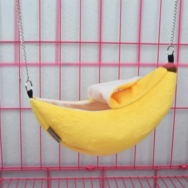 Tiere Design Haustier Banane Hamster Ratte Hängematte Käfig Haus Nest Hamster Warmes Haus Kleintier Hängematte