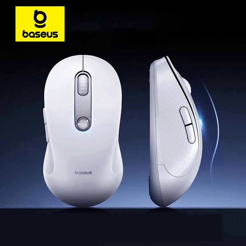 Baseus Kabellose Maus USB 2.4G Bluetooth 5.3 DPI Einstellbar Leise Maus für iPad MacBook Computer Laptop Tablet Ergonomische Maus Image