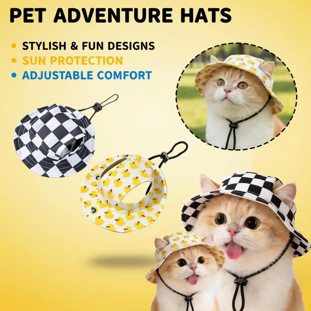 Haustier-Baseballkappe mit Ohrlöchern Sommer-Sonnenschutz Hundehut für Kleine und Mittlere Hunde Outdoor-Wandern UV-Schutz Haustierzubehör Image