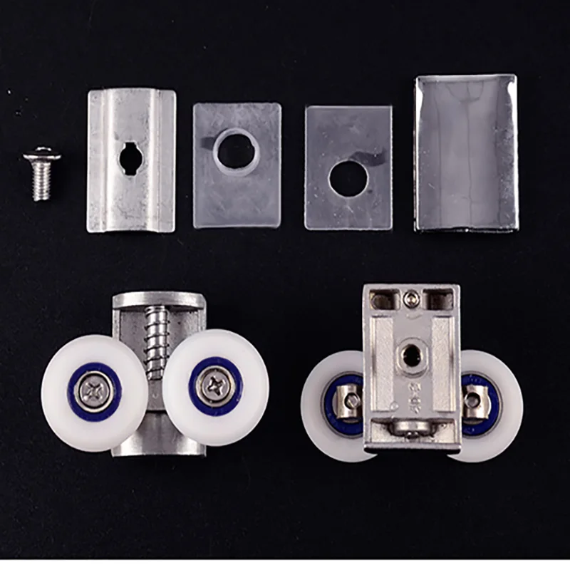 Rouleau de porte coulissante pour salle de bain, salle de douche, Style Arc rond, accessoire en verre, roue de séparation pour tirer et pousser les salles de bains