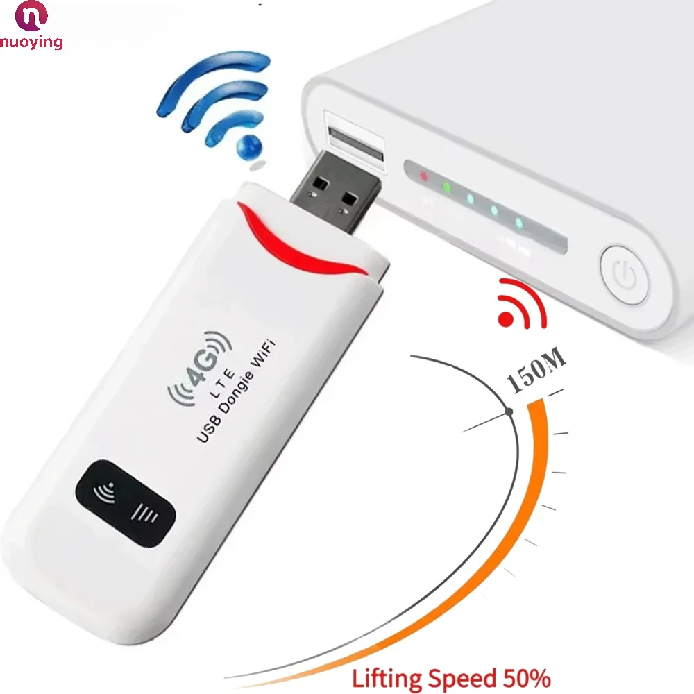 4G LTE USB-Modem-Dongle 150Mbps Kabelloser WLAN-Adapter Mobiler Router 4G SIM-Karten-Netzwerkkarte Hotspot-Router für Zuhause und Büro Image