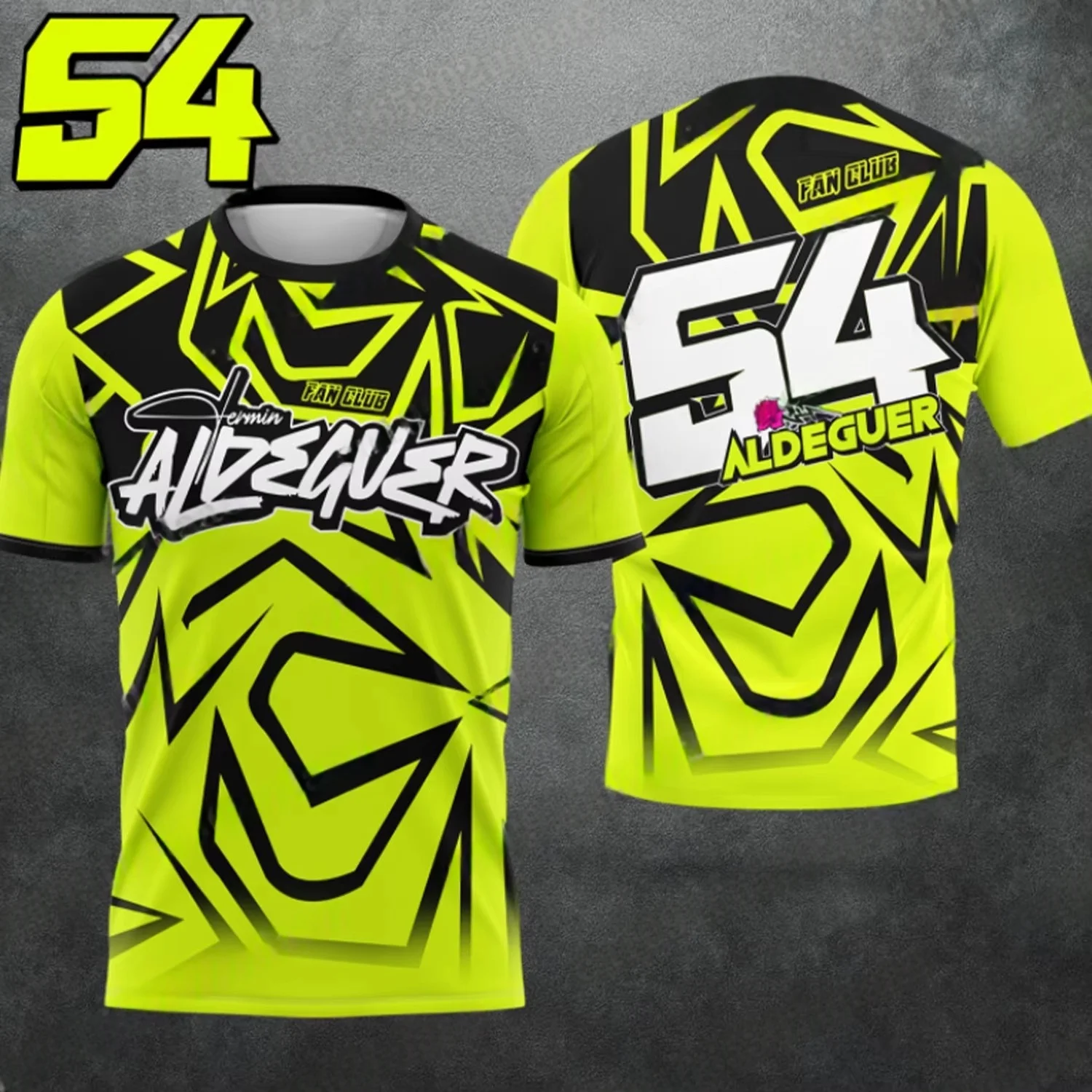 Aldeguer # 54 Motorrad-Rennsport-Fanclub-Grafik-T-Shirt, schnell trocknendes, atmungsaktives Motorrad-Sport-Streetwear-T-Shirt für Herren und Damen