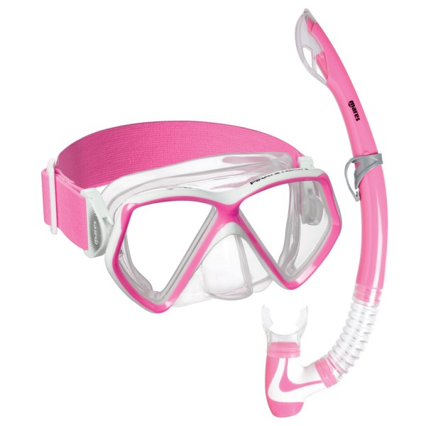 Mares - Kid's Pirate Neon - Schnorchelset rosa/ clear