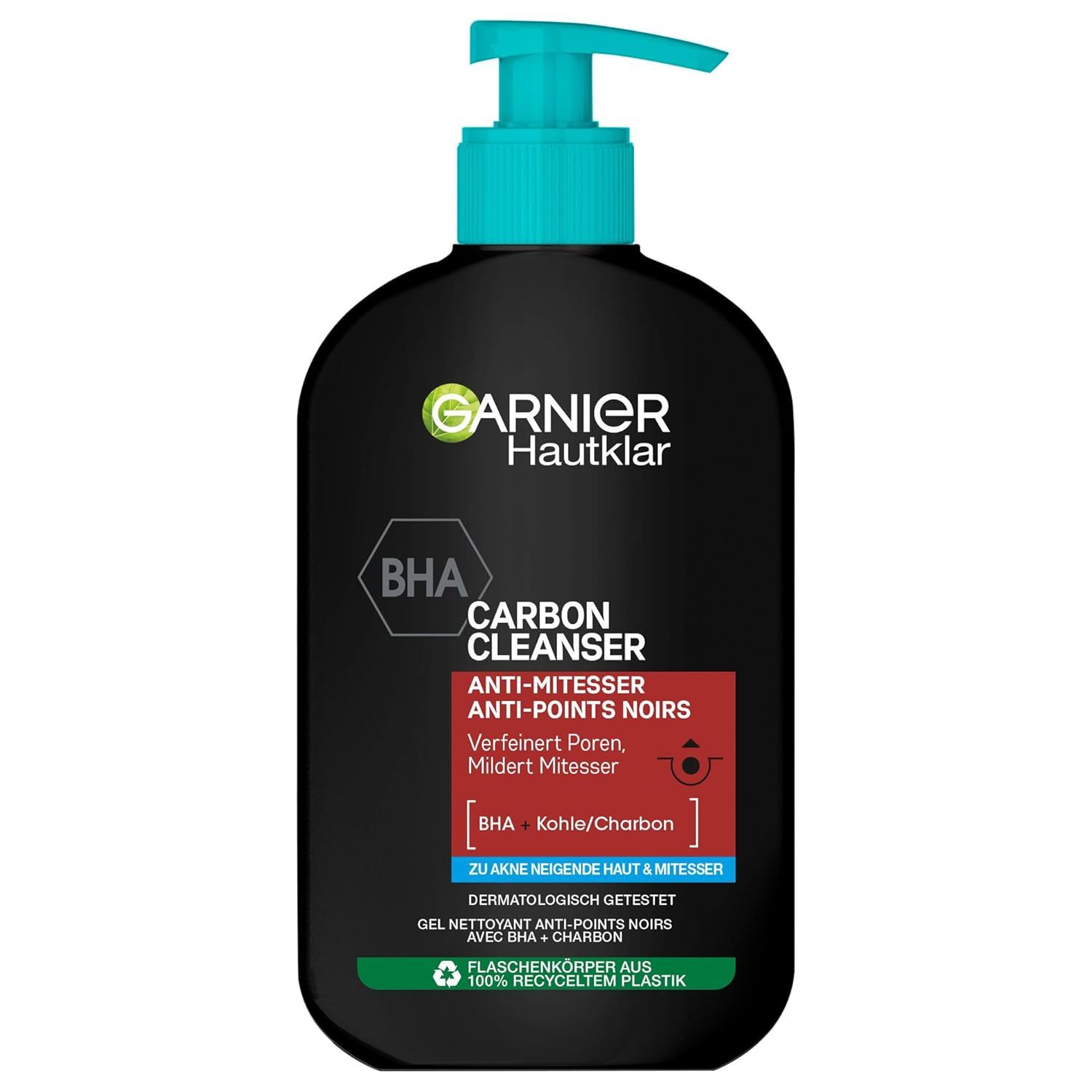 Garnier Hautklar Gel Detergente BHA Carbon Cleanser al Carbone 250 ml
