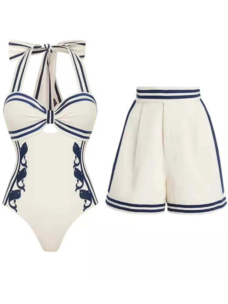 2-teiliges Set Bademode und Panst Sexy Badeanzug Damen Sommer Badeanzug Bikini Set Strand Cover Up Badeanzug Купа Image