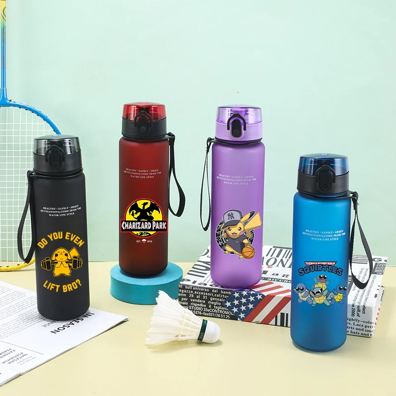 650ml Pokémon Sport-Trinkflasche für Mädchen und Jungen, Cartoon-Design, für Männer und Frauen, tragbare, wiederverwendbare Becher, Outdoor, Reise, Fitness, Zuhause, Geschenk 2026 Image