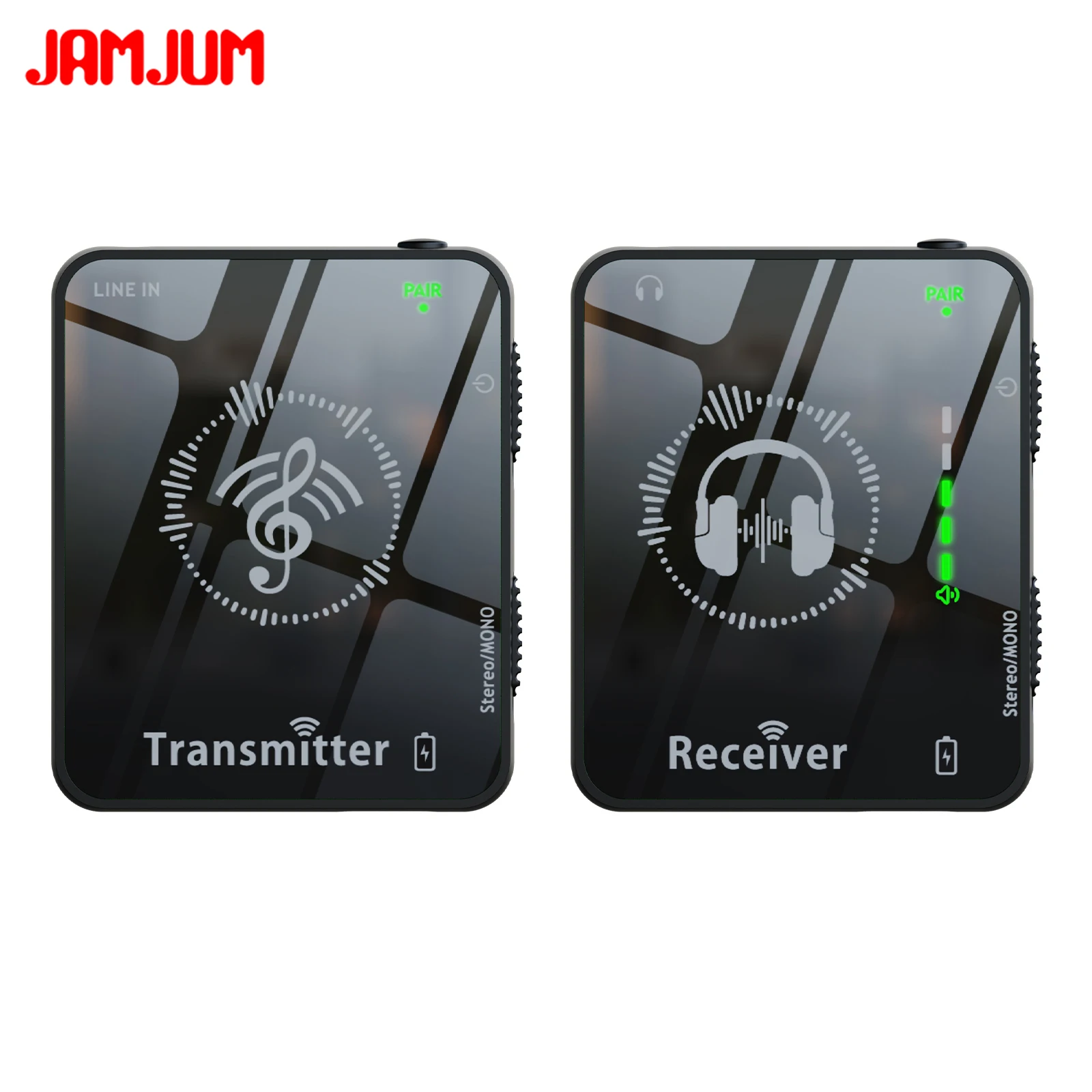 Kabelloses In-Ear-Monitoring-System Stereo/Mono mit wiederaufladbarem Lithium-Akku für Live-Streaming, Live-Auftritte Image