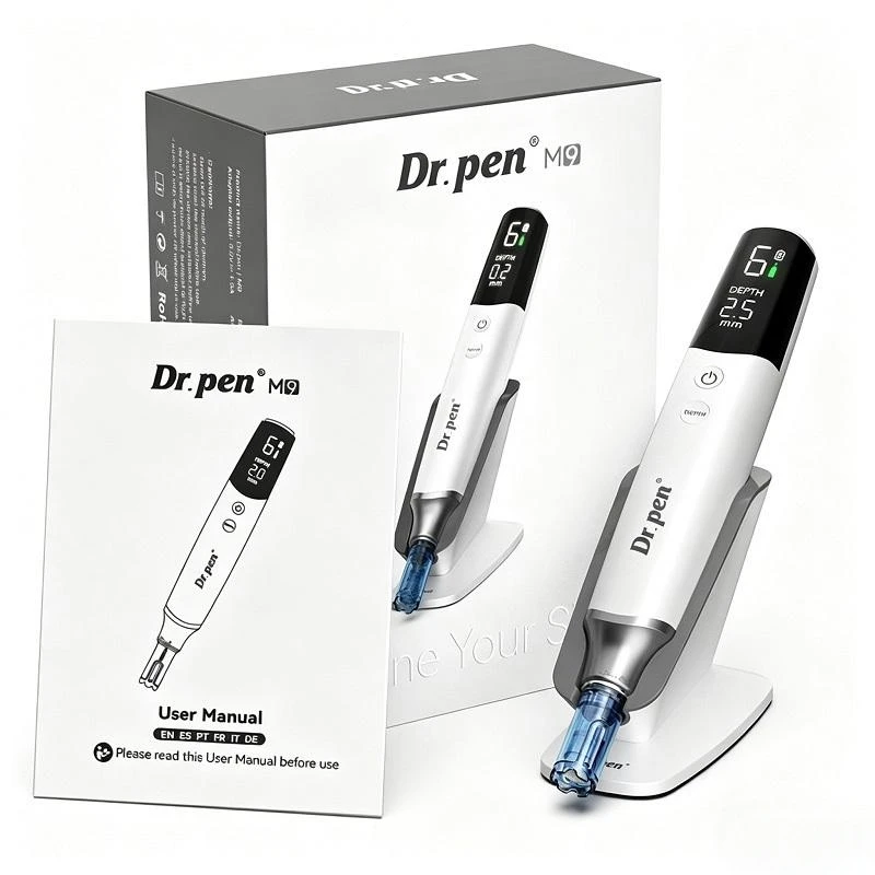 Original Neuer Dr. Pen M9 Smart Control Microneedling Derma Pen mit 6 Geschwindigkeitsstufen, digitalem LED-Display und 2 Kartuschen – Schönheitsgerät Image