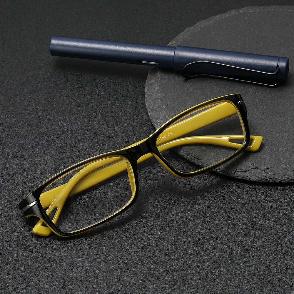 Quadratische Anti-Blaulicht optische Lesebrille Metall Frauen Männer Polygon Hyperopie Brillen verschreibung pflicht ige presbyopische Brillen Image
