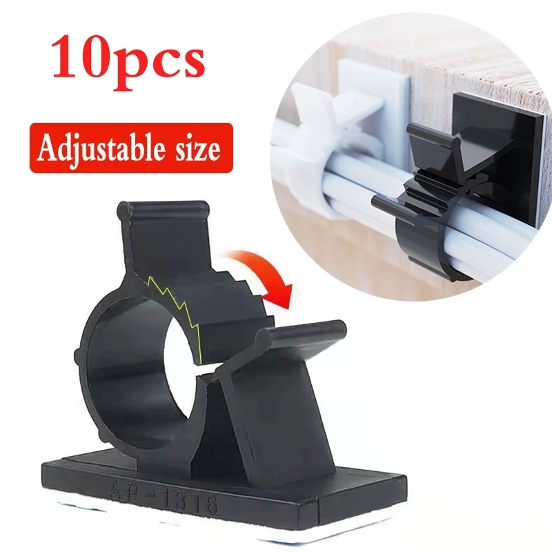 Einstellbar Kabel Veranstalter Selbst Klebe Kabel Clips Tabelle Kabel Management Clamp Kabel Halter Für Auto PC TV Lade Draht Wickler Image