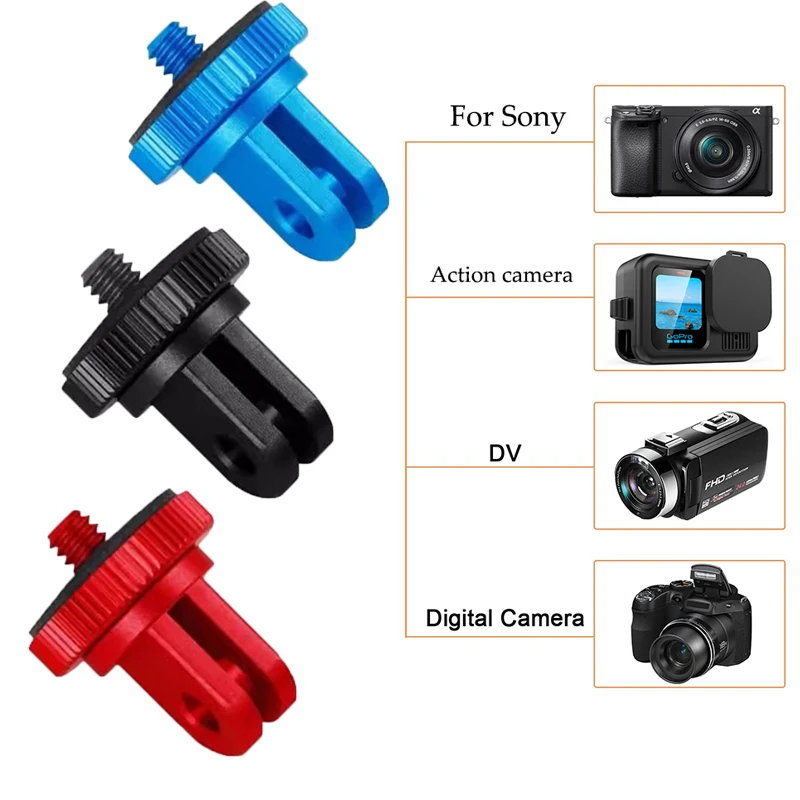 Für Insta360 X5/X4 Aluminiumlegierung 1/4 Zoll Stativhalterungsadapter für DJI Action 5/4 GoPro 13/12 und andere Standard-1/4 Kamera ﻿ Image