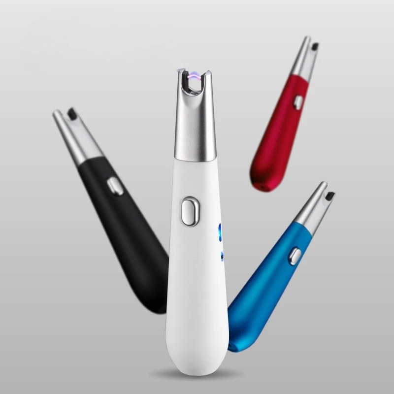 Tragbare elektrische Lichtbogenzündung, winddicht, Pulse, flammenloses Plasma, wiederaufladbares USB-Feuerzeug, Küche, Outdoor, Grill, Kerzenfeuerzeuge Image