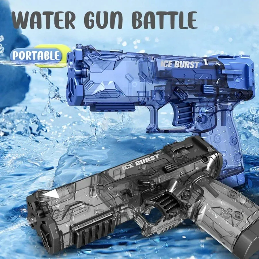 Tragbare Kinder Wasser pistole manuelle Eis platzen automatische Nachladung Wasser guns Sommer Außen pool Garten Kampfspiele Spielzeug für Kinder Image
