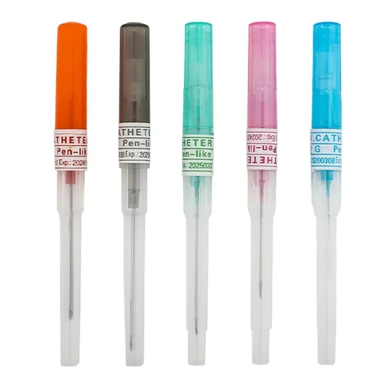 50 Stück IV-Kanüle, Stifttyp, intravenöser Injektionskatheter, 20 G, 22 G, 24 G, 26 G, Veterinärmedizin Image