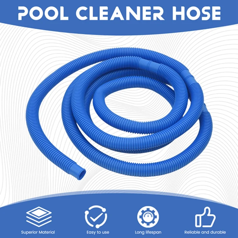 Tuyau de pompe de piscine de 5M pour piscines hors sol, accessoire de tuyau de filtre de piscine de 1,25 pouces de diamètre, tuyau d'aspirateur pour piscine
