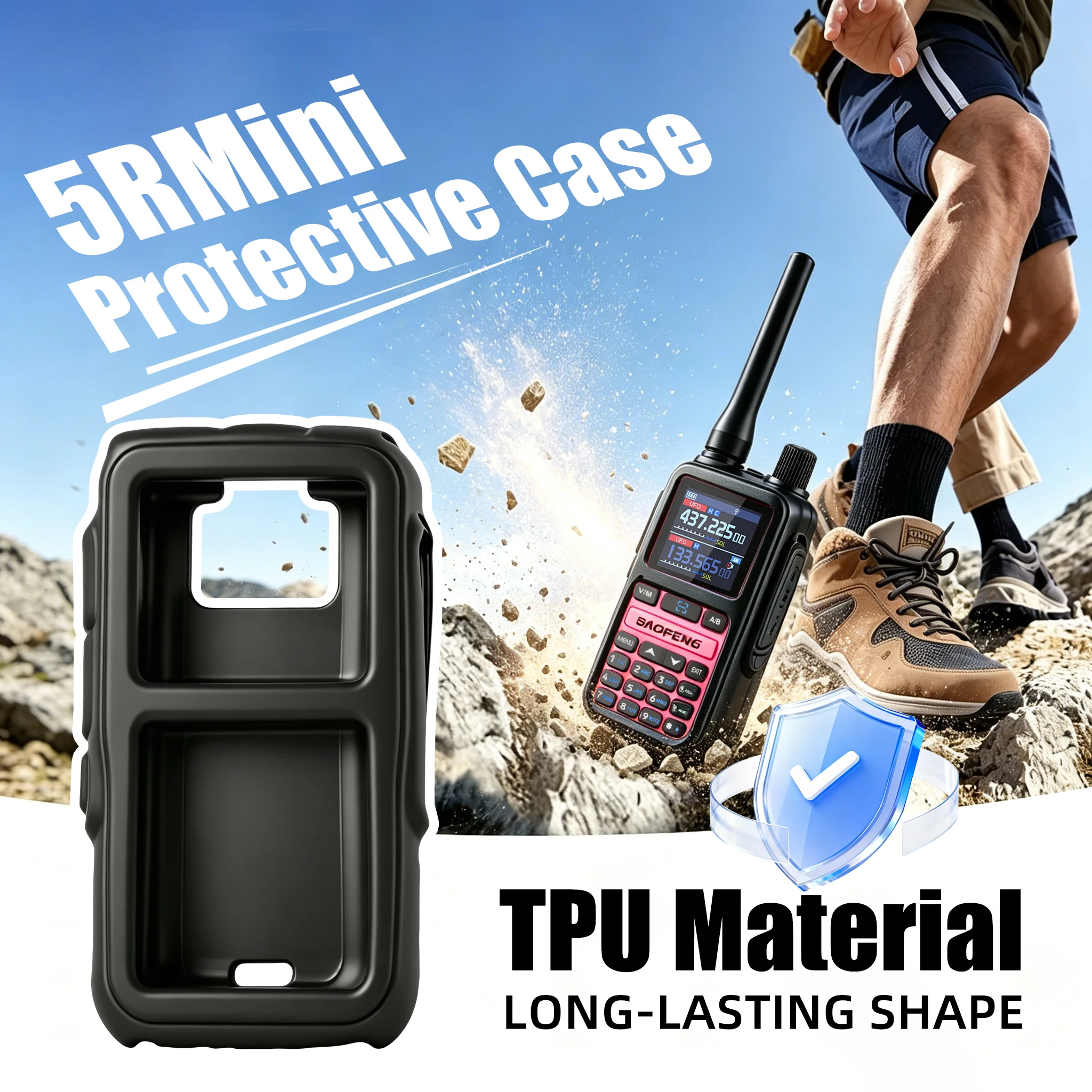 Baofeng Uv-5Rmini Walkie-Talkie Silikonhülle, Schutzhülle, verschleißfest, sturzsicher, staubdicht, spezielles Zubehör Image